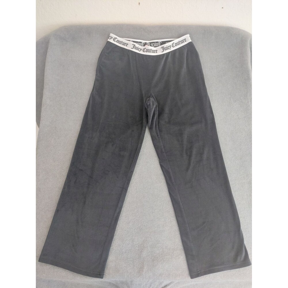 Juicy Couture Velour Sleepwear Pants Bling Logo Y2K Black Medium